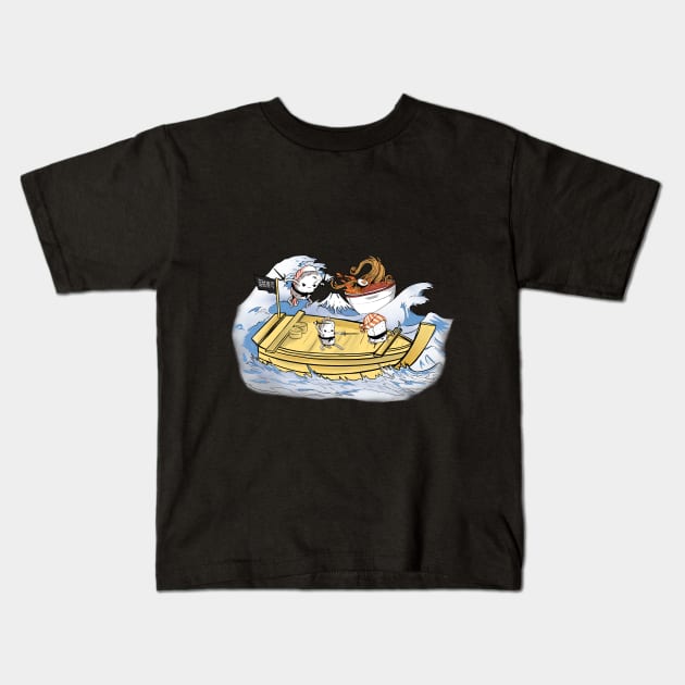 Sushi pirates black Kids T-Shirt by Uwaki